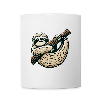 Mignon paresseux sur l’arbre rester calme - Mug blanc - blanc - Devant