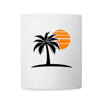 Palm Tree Sun Island - Mug blanc - blanc - Devant