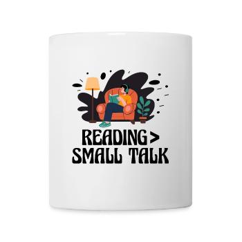 Reading Small Talk Sayings For Introverts - Mug - white - Front