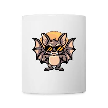Fledermaus Cool Tier - Tasse - Weiß - Vorne