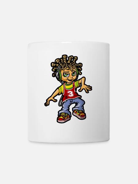 bboy und Dreads - Tasse - Weiß
