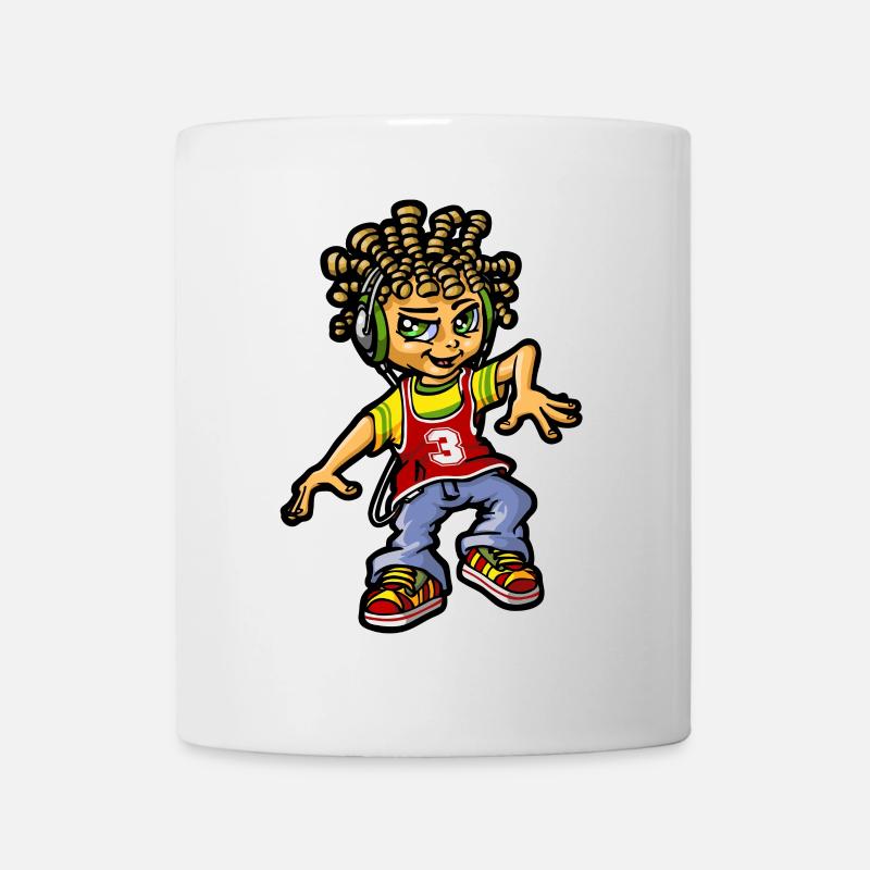bboy und Dreads - Tasse - Weiß