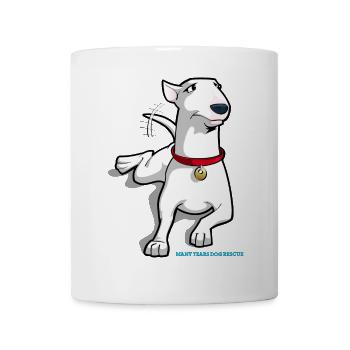 Bull Terrier Cartoon Dog - Mug - white - Front