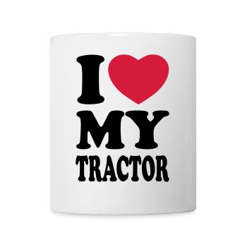 I love my tractor - Mug blanc - blanc - Devant