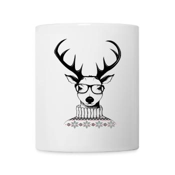 Hipster Hirsch - Tasse - Weiß - Vorne