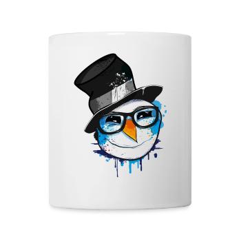 Snowman with nerd glasses - Mug - white - Front