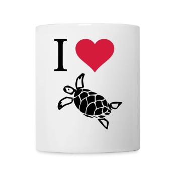 J'adore les tortues - Mug blanc - blanc - Devant