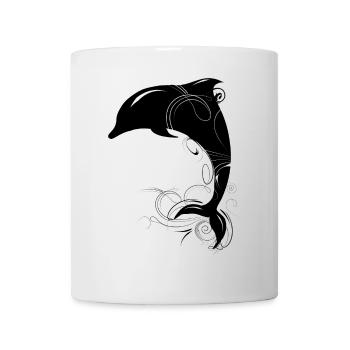 jumping dolphin - Mug - white - Front