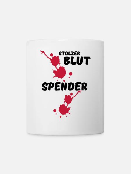 Stolzer Blutspender Blut Spende Geschenk Medizin - Tasse - Weiß