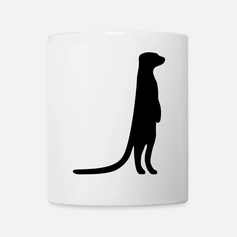 witziges Erdmännchen neugierig tierisch - Tasse - Weiß
