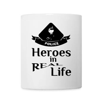 Heroes in Real Life (Polizei -Police) - Mug - white - Front