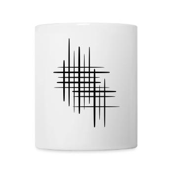 Lines grid abstract - Mug - white - Front
