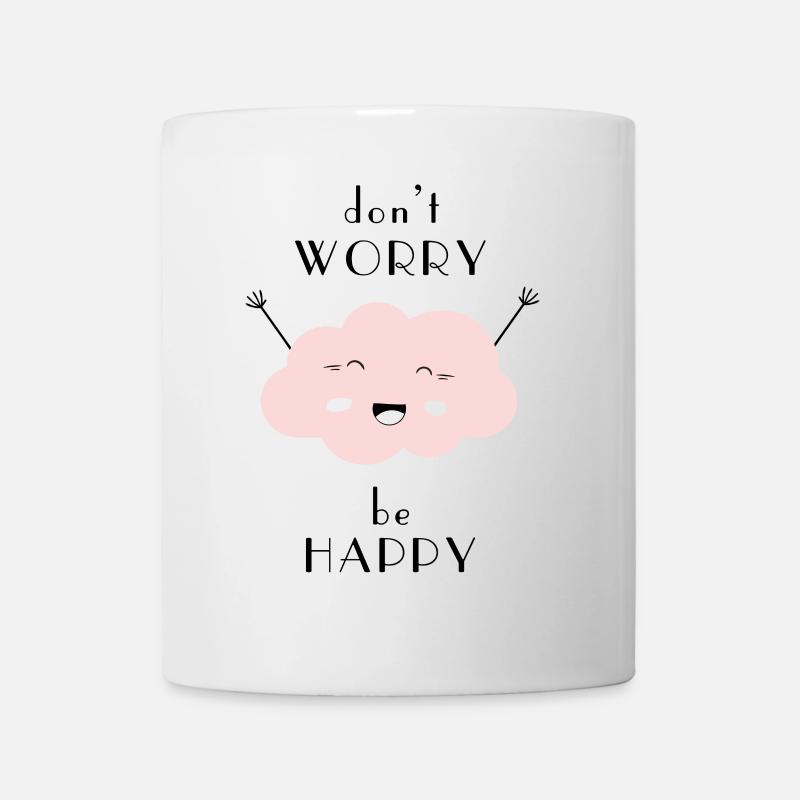 Ne vous inquiétez pas être heureux - Mug blanc - blanc