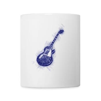 Rock guitar with watercolor style - Mug - white - Front