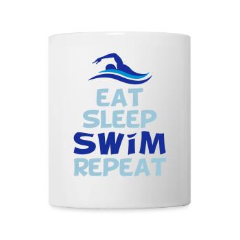 schwimmen - Tasse - Weiß - Vorne