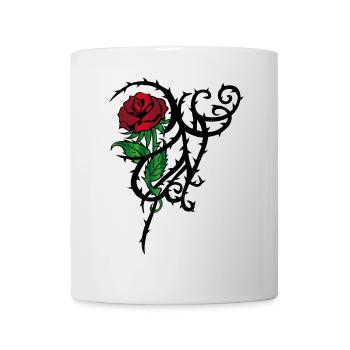 Tattoo Rose - Tasse - Weiß - Vorne