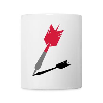 Une fléchette et son ombre - Mug blanc - blanc - Devant