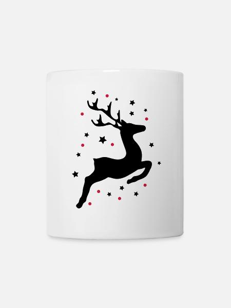 Un renne bondissant - Mug blanc - blanc
