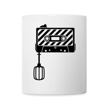 Mixtape vs. Mixer – Retro DJ Music Cassette  - Tasse - Weiß - Vorne