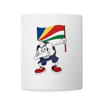 Seychelles Dabbing Football - Mug blanc - blanc - Devant