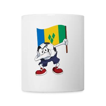 Saint-Vincent-et-les Grenadines tamponnant Football - Mug blanc - blanc - Devant