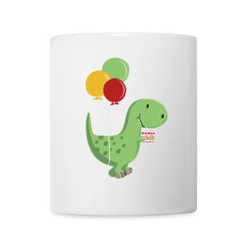 Happy Birthday -Geburtstag Junge T Rex Dinosaurier - Tasse - Weiß - Vorne