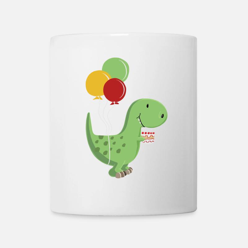 Happy Birthday -Geburtstag Junge T Rex Dinosaurier - Tasse - Weiß
