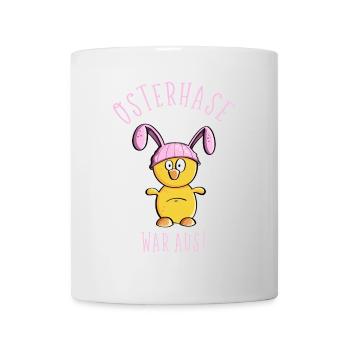 Osterhase war aus -Das Küken ran - Frohe Ostern - Tasse - Weiß - Vorne