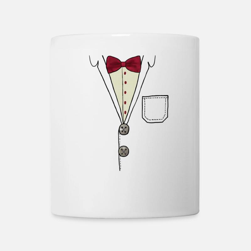 Hemd mit Fliege - Tasse - Weiß