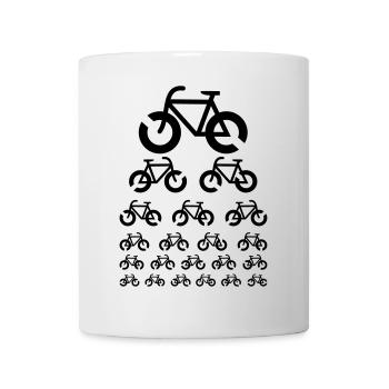 Fahrrad Sehtest Optik - Tasse - Weiß - Vorne