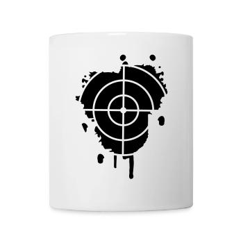 Ein Fadenkreuz als Graffiti - Tasse - Weiß - Vorne
