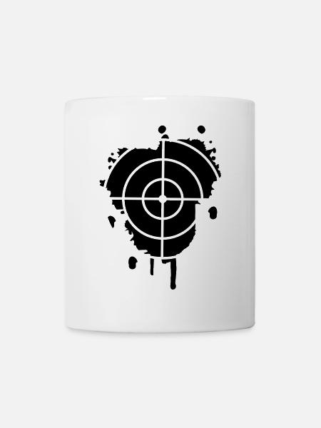 Ein Fadenkreuz als Graffiti - Tasse - Weiß