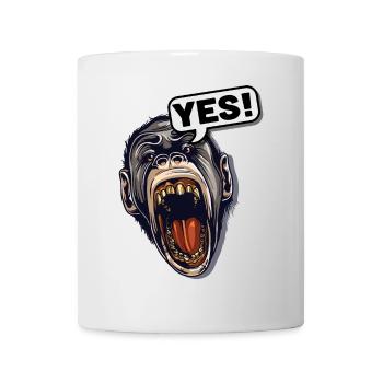 YES! Primat Affe Schimpanse - Tasse - Weiß - Vorne