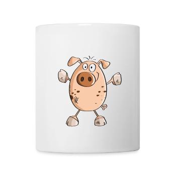 Hug Me Schwein - Schweine - Ferkel - Schweinchen - Tasse - Weiß - Vorne
