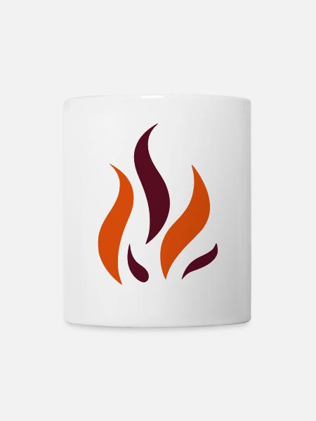 Flamme - Tasse - Weiß