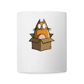 It still fits - Dicke Katze im karton - Tasse - Weiß - Vorne