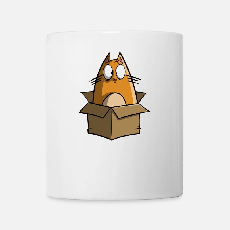 It still fits - Dicke Katze im karton - Tasse - Weiß
