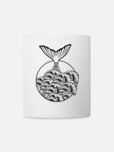 Tail fin of a mermaid - Mug - white