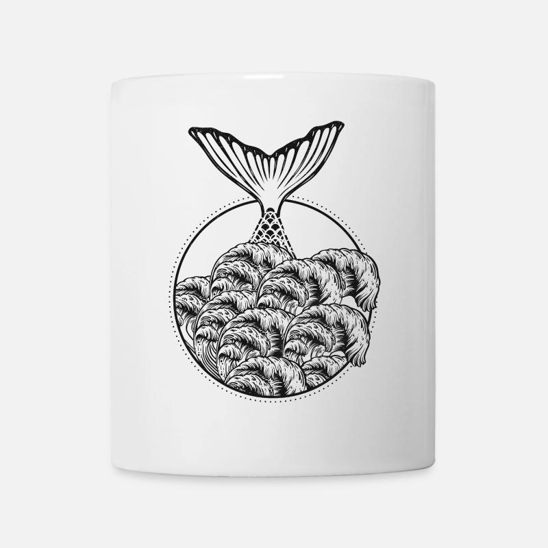 Tail fin of a mermaid - Mug - white