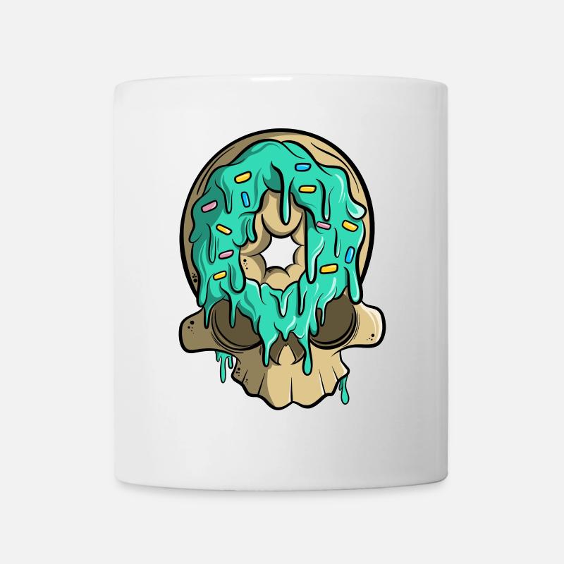 Crâne de beignet - Mug blanc - blanc