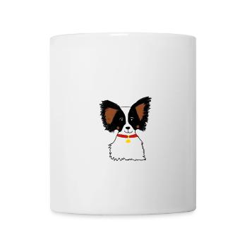 Papillon Hund - Tasse - Weiß - Vorne