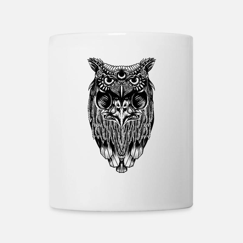 Hibou - Mug blanc - blanc