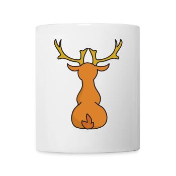 Weihnachten Christmas Rentier Elch Winter Schnee - Tasse - Weiß - Vorne