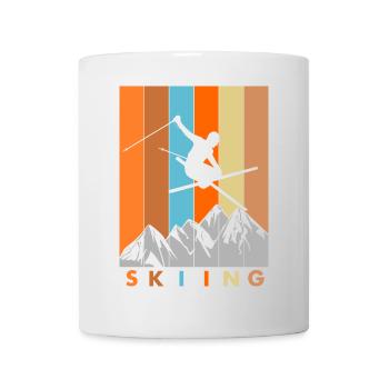 Skiing vintage - Mug - white - Front