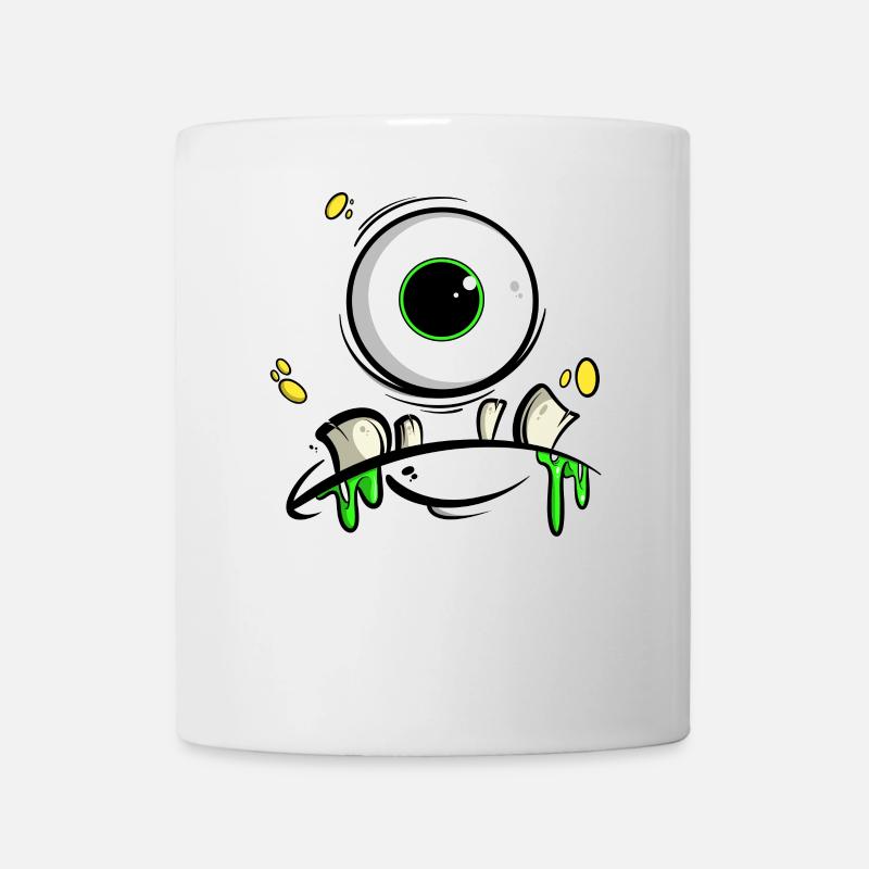 Visage de monstre - Mug blanc - blanc