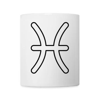 Signe du zodiaque constellation du Poisson zodiacal - Mug blanc - blanc - Devant