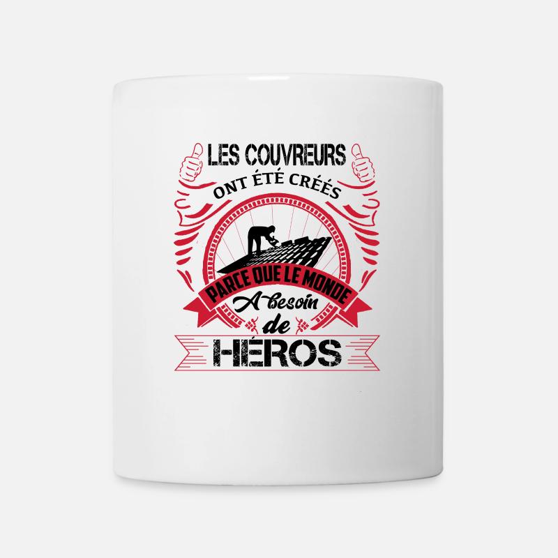 Couvreur Shirt • Metier d´un Héros • Monde Cadeaux - Mug blanc - blanc