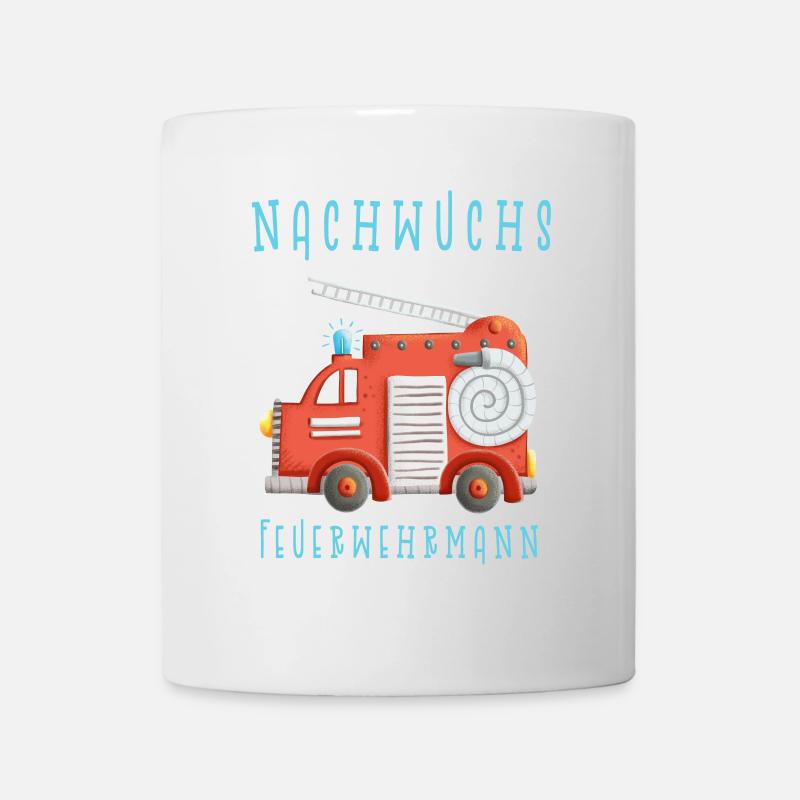 Nachwuchs Feuerwehrmann I Feuerwehrauto - Tasse - Weiß