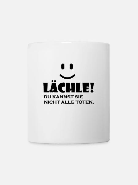 laechle du kannst sie nicht - Tasse - Weiß