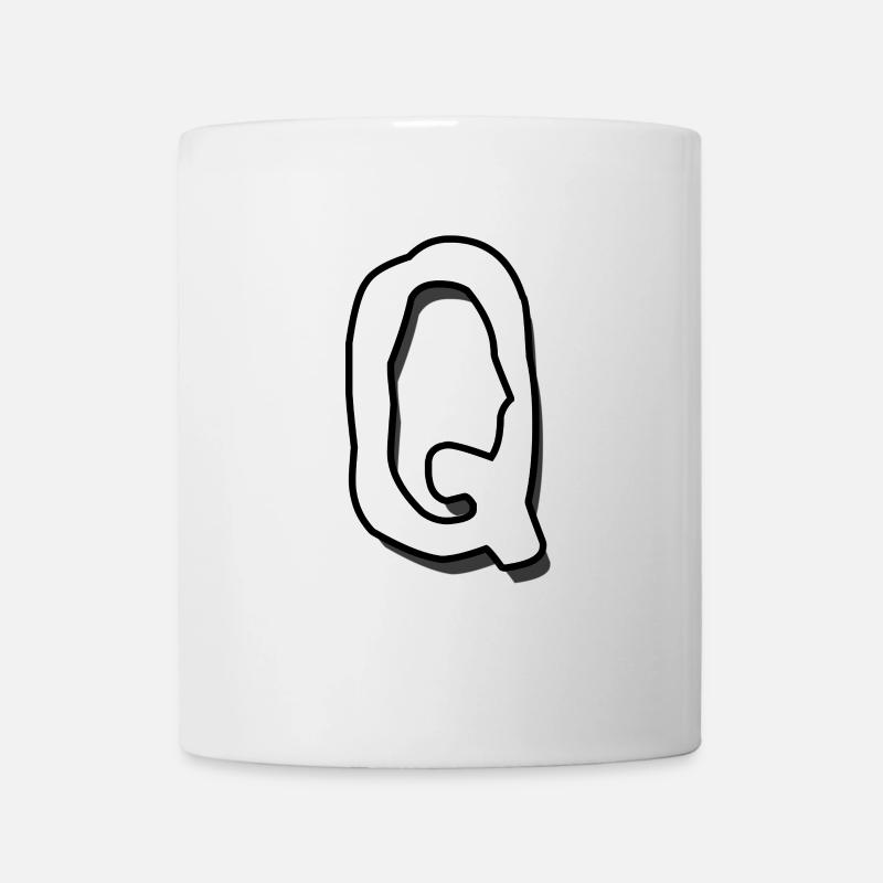 Q Buchstabe Halloween Geschenk - Tasse - Weiß